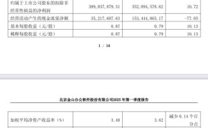金山办公2025年Q1财报：营收增长稳健，WPS个人业务成亮点