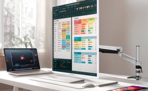 JAPANNEXT新推SDQHD显示器：16:18比例，双QHD面板上下拼接