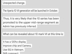 索尼Xperia 10 VII或10月发布，将搭载120Hz屏幕升级中高端？