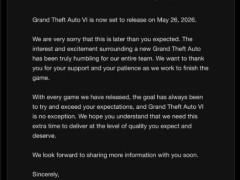 《GTA6》再延期！R星官宣跳票至2026年5月26日，玩家情緒復雜