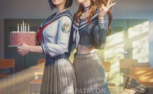 《最终幻想7》蒂法爱丽丝3D新造型曝光，黑丝JK装扮引热议！