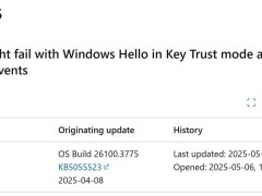微软4月Windows Server更新引发Windows Hello认证大故障