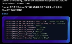 ChatGPT订阅新选择？OpenAI或推每周及终身订阅模式