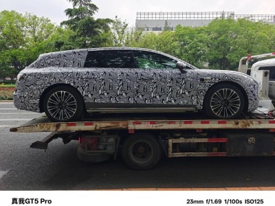 享界S9旅行車偽裝諜照流出，修長身姿配同款尾燈引關(guān)注