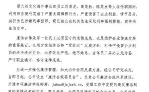九州短剧反腐重拳出击！前CEO等三人因贪腐被公安机关强制措施