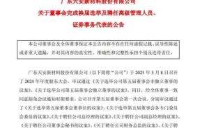 天安新材董事会换届，58岁吴启超挑大梁，兼任董事长与总经理
