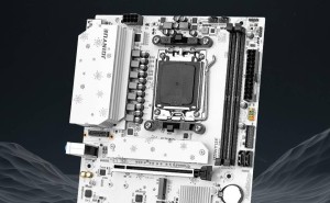 精粤B850M PRO主板亮相：白色雪花主题，190mm超窄M-ATX设计