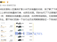王化驳斥小米汽车销量谣言：称主观臆断不专业，消费重心假期转向旅游