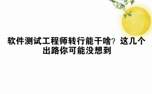 软件测试工程师转行新出路：从找Bug到产品经理，自动化开发，甚至单干接私活！