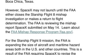 FAA修订SpaceX星舰第九次试飞许可，IFT-8事故调查仍悬而未决