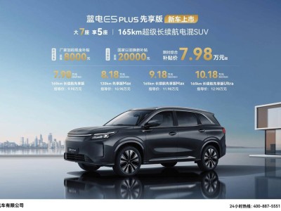 赛力斯蓝电E5 PLUS先享版上市，配置升级，限时综合补贴价7.98万元起