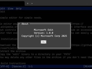 微软新动作：开源Edit命令行编辑器，小巧实用Rust打造！