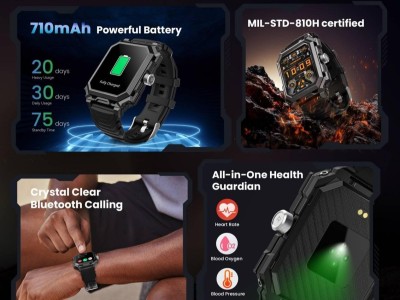 Rogbid推出军规级智能手表Tank S3 Pro，20小时续航挑战极限环境