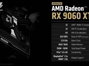 AMD RX 9060 XT 顯卡國行版亮相：8GB版2499元起，挑戰(zhàn)RTX 5060
