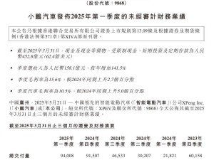 小鵬汽車Q1營收大增141.5%，凈虧損收窄至6.6億，交付量飆升330.8%