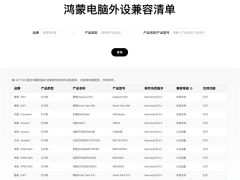 鸿蒙电脑“朋友圈”大扩容！超1500款外设兼容清单出炉