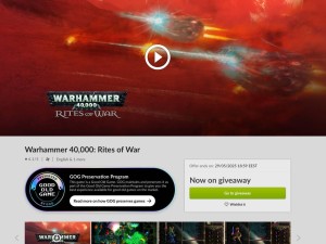 GOG福利！经典策略战棋《战锤40K：战争仪式》限时免费领