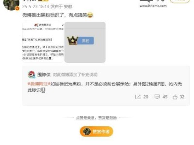 微博否认推出“黑粉”标识：站内并无此功能，图系P图
