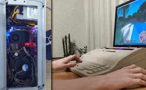老打字机变身迷你电脑！H110M主板+六代i5，复古新潮满足日常