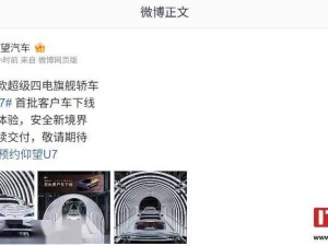 比亚迪仰望U7首批超级四电旗舰轿车下线，豪华交付在即！