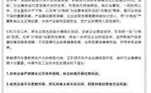 中汽协呼吁：新能源汽车行业拒绝“价格战”，共促健康发展