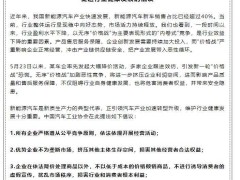中汽协呼吁：新能源汽车行业拒绝“价格战”，共促健康发展