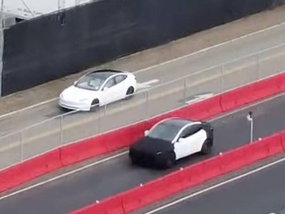 加州特斯拉工厂曝光疑似平价版Model Y原型车