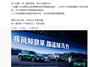 卢伟冰谈小米未来挑战：聚焦内部修炼与管理体系升级