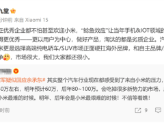 小米高管：优秀企业不惧小米挑战，好产品将劣质企业淘汰出局