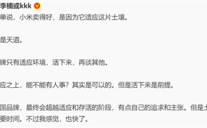 李楠力挺小米自研芯片：卖得好因适应市场，技术成长需循序渐进