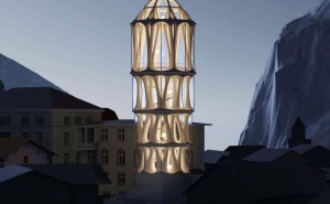 阿尔卑斯山麓惊现世界最高3D打印建筑，29.87米高，内部堆叠124个混凝土构件