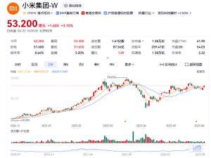 小米股价突破50元大关，雷军以诗寄情谈长期投资