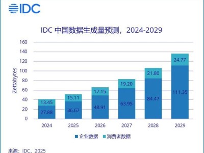 2029年中国数据生成量将激增，IDC预测将超136ZB！