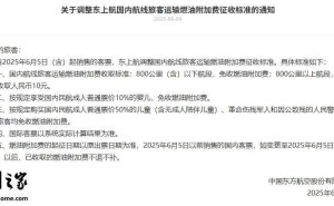 燃油附加费大调整！800公里内航线免费，超者仅收10元
