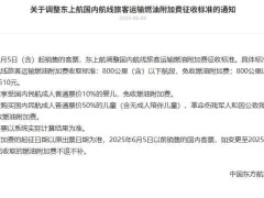 燃油附加費(fèi)大調(diào)整！800公里內(nèi)航線免費(fèi)，超者僅收10元