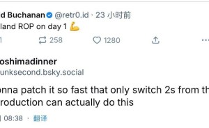 任天堂Switch 2遭开发者曝光ROP漏洞，已成功运行自定义图形