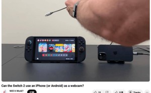 苹果iPhone也能当任天堂Switch 2摄像头？两根线搞定！