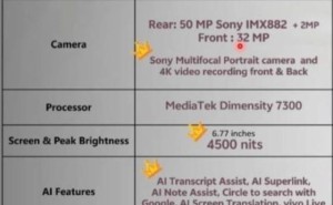 vivo Y400 Pro曝光：全新药丸相机模组，电池与亮度略降，配置有何亮点？