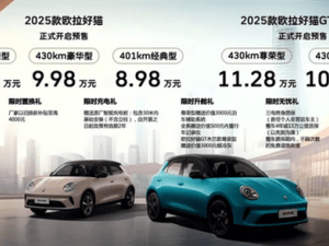 2025款欧拉好猫预售启航，8.98万起，能否与比亚迪海豚一决高下？