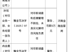 中信金融资管河南分公司违规被重罚190万，涉及多项管理漏洞