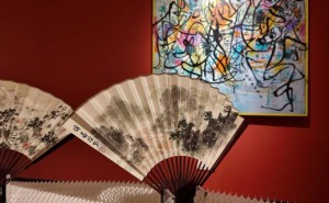 两代艺术家共绘扇面，上海“风口摩登”展当代水墨新风
