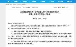 安中涛正式出任泰山财险董事长，山东金融监管局已核准