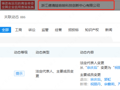 宗馥莉再接手娃哈哈旗下两家公司，担任董事