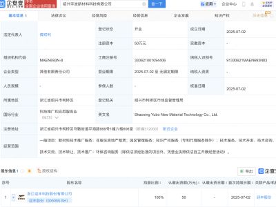 迎丰股份成立新材料科技公司