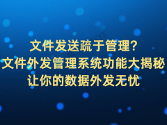 文件外发管理全攻略：揭秘系统功能，守护企业数据安全