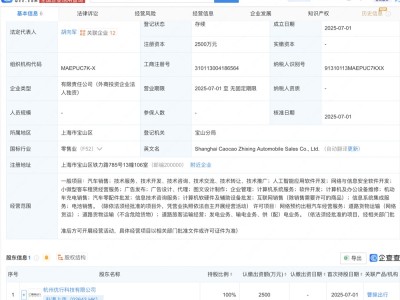 曹操出行在上海新设智行汽车销售公司