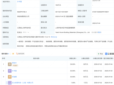 亚士创能等在上饶投资成立家居建材公司