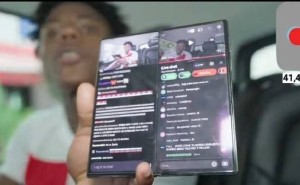 网红甲亢哥克罗地亚直播秀华为三折叠手机，分屏操作引热议