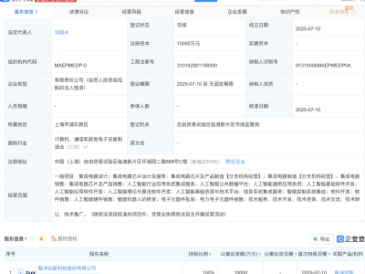 智洋创新成立半导体公司，含多项AI业务
