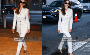 Calvin Klein象牙白西装，Emily Ratajkowski演绎现代女性力量新风尚